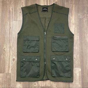 Urban Outfitters Olive Green Over-sized Vest with Pockets